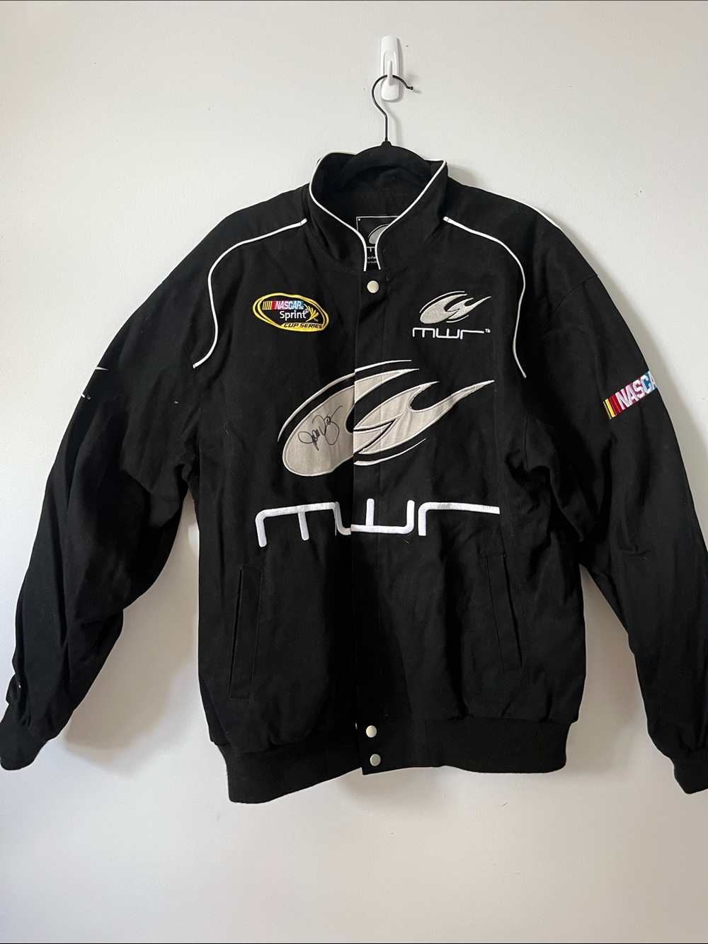 MWR Black Racing Patch Jacket - NASCAR Sprint Team Jacket